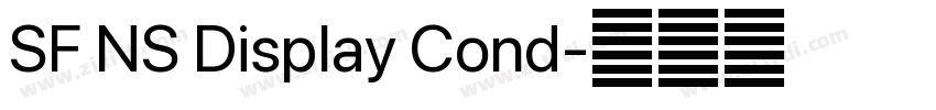 SF NS Display Cond字体转换